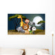 Group of Playful Animals Under Fullmoon 