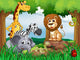 Group of Animals in Middle of Forest 