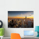 Sunset over new york city Wall Mural