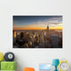 Sunset over new york city Wall Mural