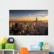 Sunset over new york city Wall Mural