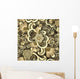 Beige Paisley with Flowers Wall Decal