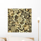 Beige Paisley with Flowers Wall Decal