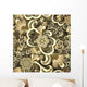 Beige Paisley with Flowers Wall Decal