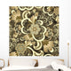 Beige Paisley with Flowers Wall Decal