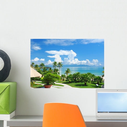Beach Scene Tropics Pacific Ocean Wall Mural