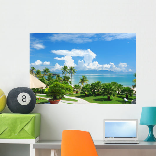 Beach Scene Tropics Pacific Ocean Wall Mural