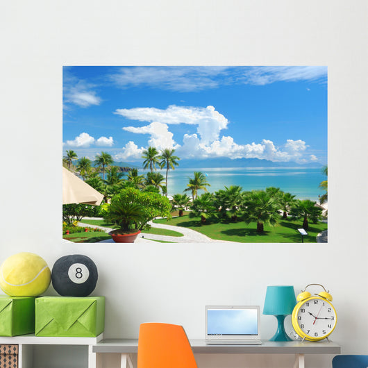 Beach Scene Tropics Pacific Ocean Wall Mural
