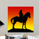 Native American Sunset Wall Mural