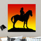 Native American Sunset Wall Mural