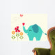 Elephant  with heart Wall Decal