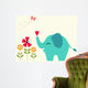Elephant  with heart Wall Decal
