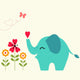 Elephant  with heart Wall Decal