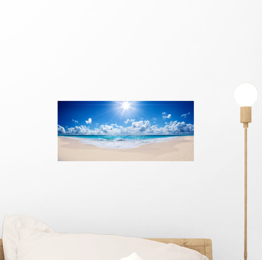 tropical beach and sea - landscape Wall Mural