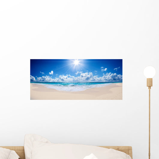 tropical beach and sea - landscape Wall Mural