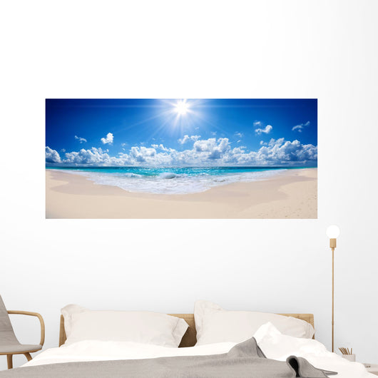 tropical beach and sea - landscape Wall Mural