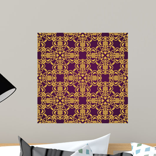 Seamless Yellow and Violet Wall Decal