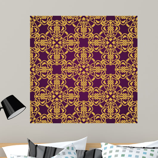 Seamless Yellow and Violet Wall Decal