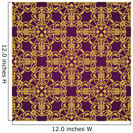 Seamless Yellow and Violet Wall Decal