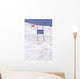 Blue and red ski gates of a giant slalom race Wall Mural