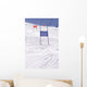 Blue and red ski gates of a giant slalom race Wall Mural