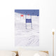 Blue and red ski gates of a giant slalom race Wall Mural