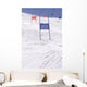 Blue and red ski gates of a giant slalom race Wall Mural