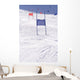 Blue and red ski gates of a giant slalom race Wall Mural