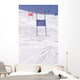 Blue and red ski gates of a giant slalom race Wall Mural