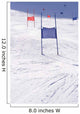 Blue and red ski gates of a giant slalom race Wall Mural