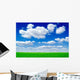 Green Field and Clouds Wall Decal