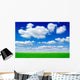 Green Field and Clouds Wall Decal