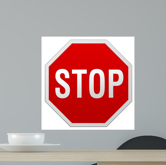 Stop Sign Wall Decal
