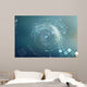 Abstract circular science fiction futuristic background Wall Mural