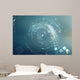 Abstract circular science fiction futuristic background Wall Mural