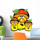 multicolor cute mushrooms isolated on white background Wall Decal