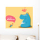 Valentines day - cute pair of animals Wall Decal