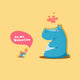 Valentines day - cute pair of animals Wall Decal