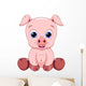 baby pig cartoon Wall Decal