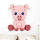 baby pig cartoon Wall Decal