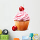 Cherry Cupcake Vector 