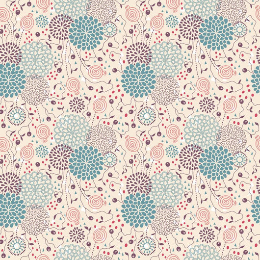 Seamless Floral Pattern Wall Decal Design 6