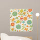 Seamless Summer Pattern with Wall Decal