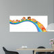 Children ride on a rainbow 