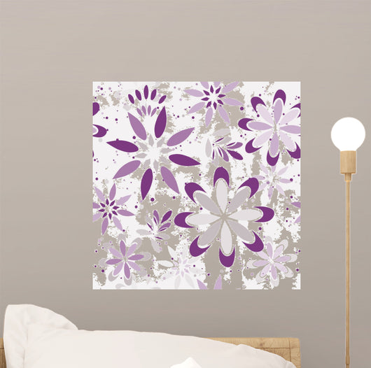Seamless Floral Graphic Pattern Wall Decal