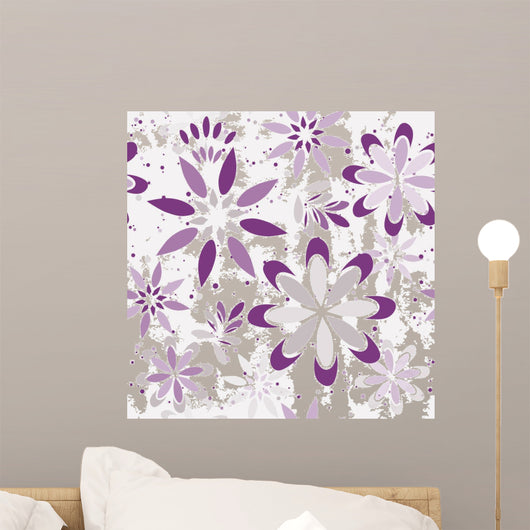 Seamless Floral Graphic Pattern Wall Decal