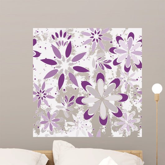 Seamless Floral Graphic Pattern Wall Decal