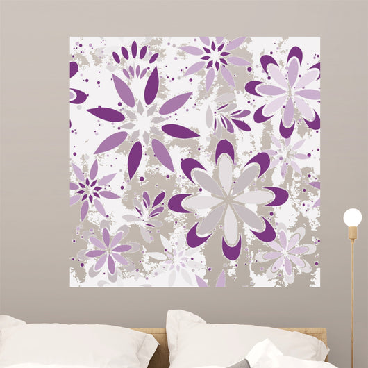 Seamless Floral Graphic Pattern Wall Decal