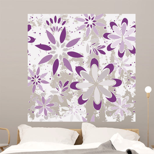Seamless Floral Graphic Pattern Wall Decal