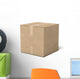 Closed cardboard box Wall Decal
